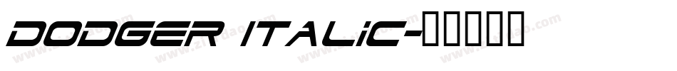 Dodger Italic字体转换